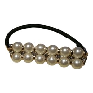 Hair Jewelry/Bracelet Rhinestone & Faux Pearl NEW